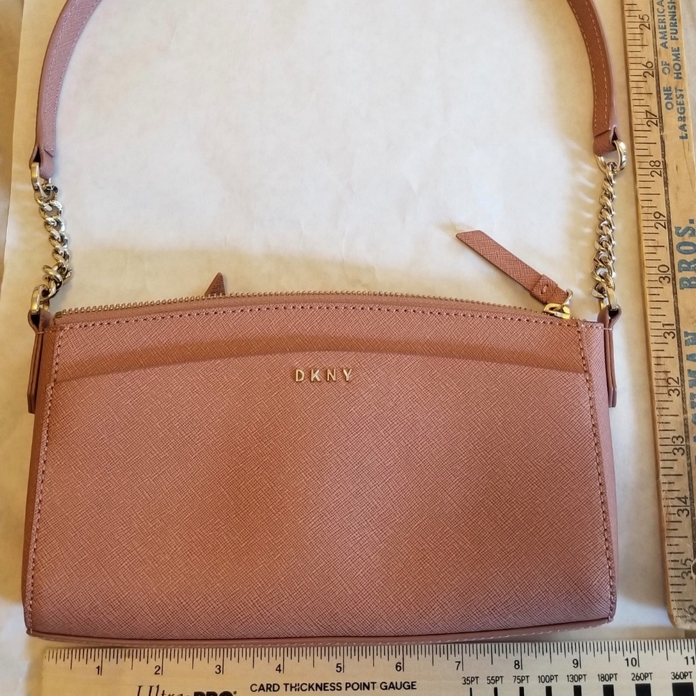 Pink DKNY Saffiano Leather Purse